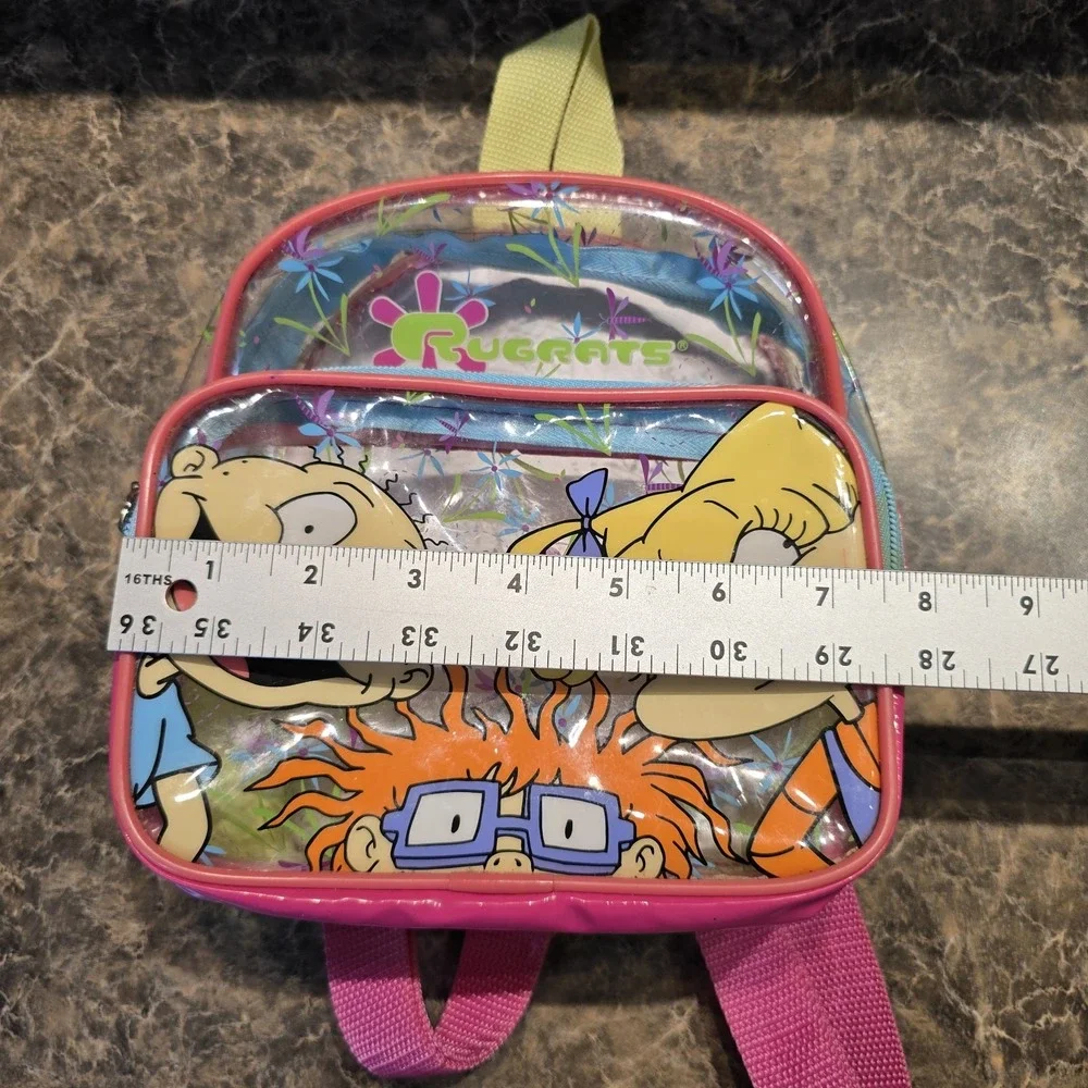 Vintage Rugrats‎ small backpack 1998 clear multicolored 8